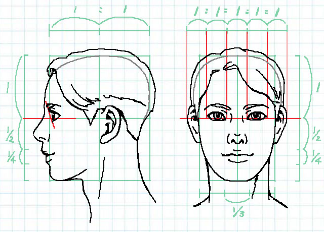 イラストでバランスのいい顔を描くには比率を知るのが近道