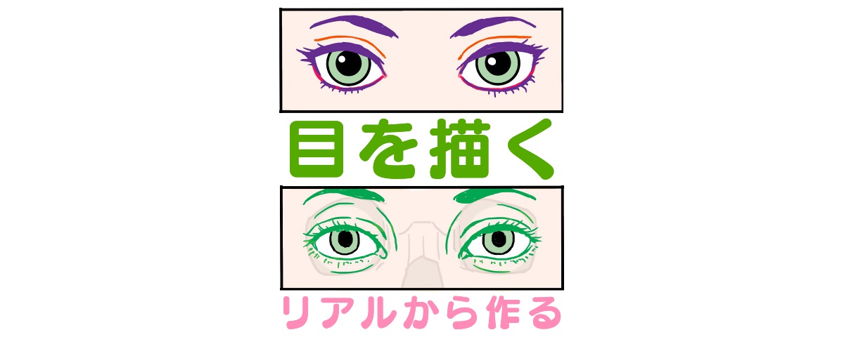 目の描き方は 本物を見本にすると理解しやすく簡単になる